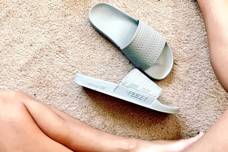 Kanye's adidas YEEZY Slides Emerge West Three Stripes