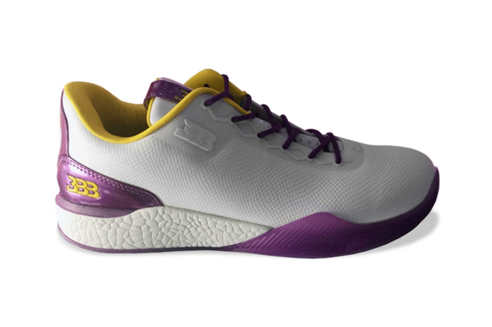 Men's Los Angeles Lakers Lonzo Ball Nike Purple Oversized Name