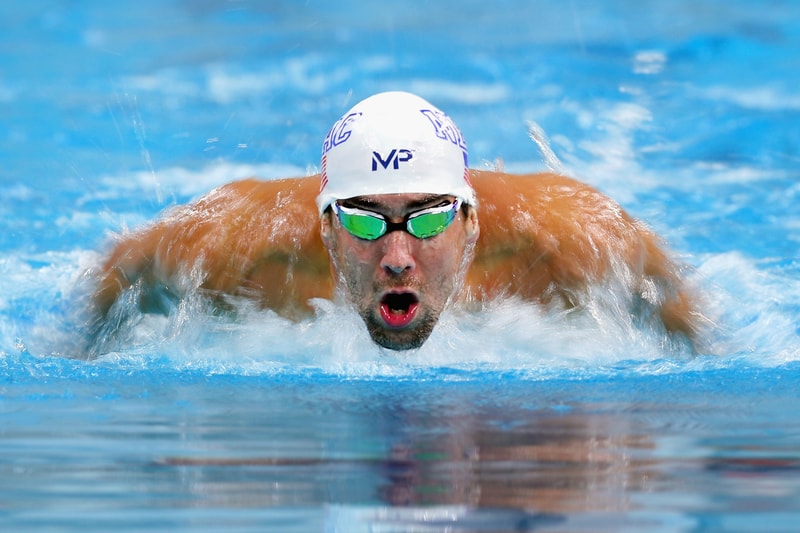 michael phelps great white shark race vs versus discovery channel week gold swim swimming faster