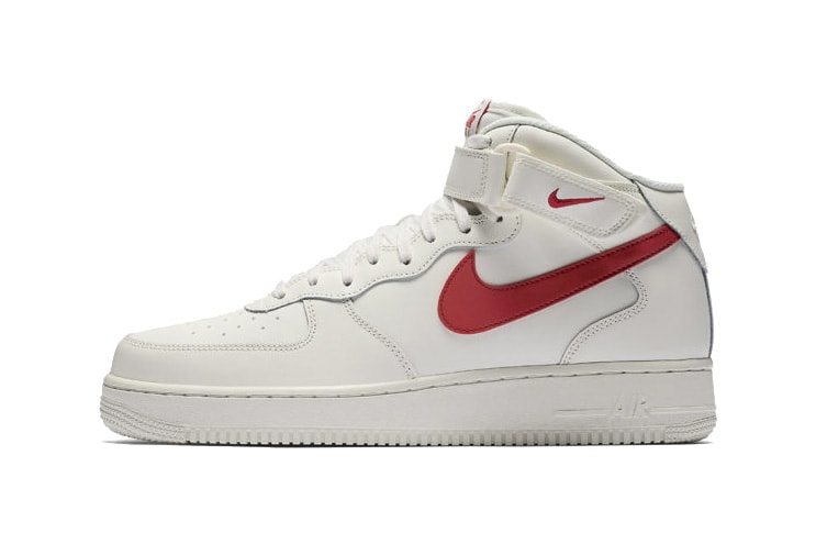 Nike Air Force 1 Mid Sail University Red