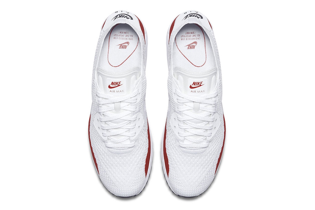 Nike Air Max 90 Ultra 2.0 Flyknit White Red
