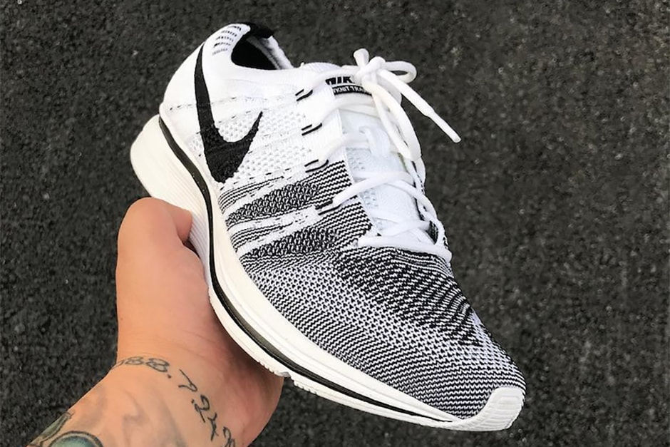 Nike Flyknit Trainer Retro Colorways 2017 July Footwear Sneakers Running Shoes Sunset Tint Black White Oreo Kanye West
