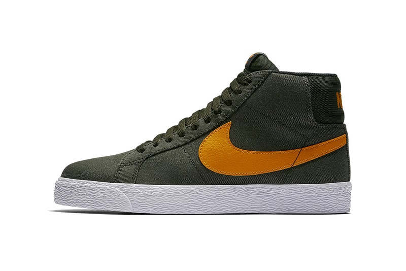 Nike SB Blazer Mid Olive Green Orange