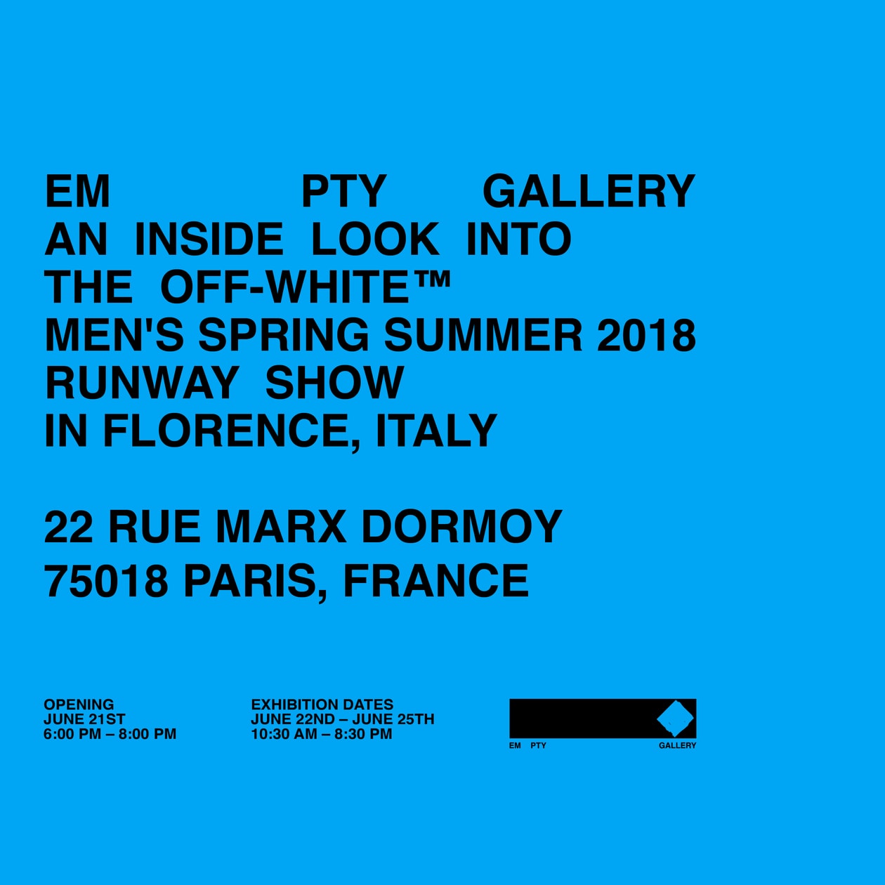 OFF-WHITE c/o VIRGIL ABLOH™ "Off-Court" Sneakers EM  PTY GALLERY ANOTHER FIRST SHOW Fashion Sneakers Paris France