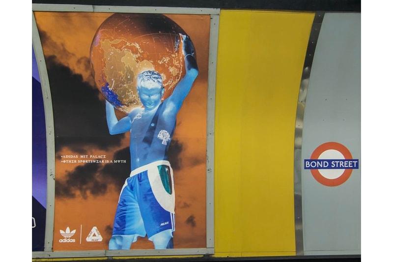 Palace adidas Originals collaboration London Underground advertisement fashion streetwear clothing sportswear