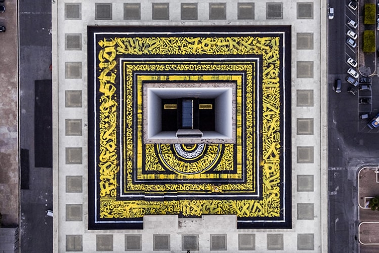 Artist Pokras Lampas Creates a Massive Rooftop Mural Atop Fendi Headquarters in Rome