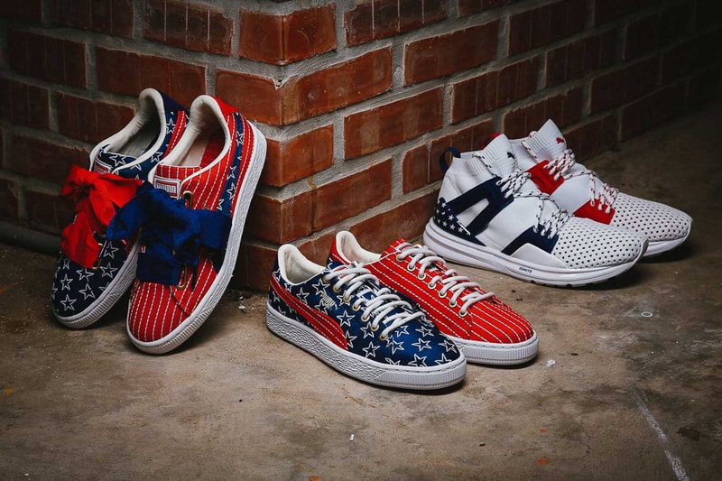 Puma's 4th of July Pack Dynamite Clydes BOG Limitless Hi Basket Heart Basket Classic