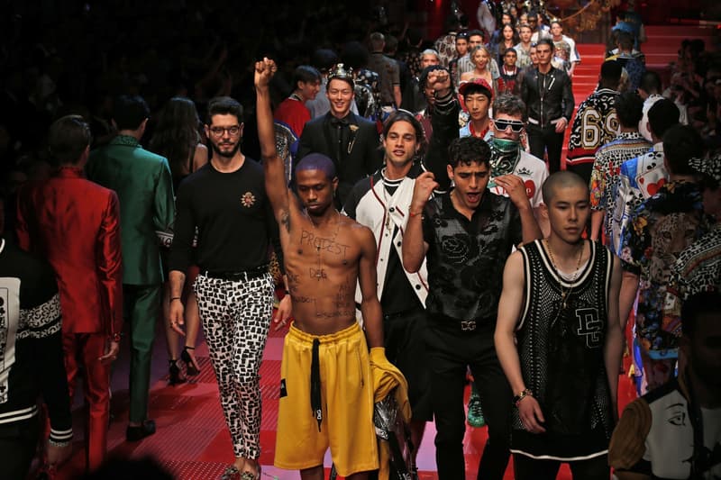 Raury Dolce Gabbana Protest Fashion Week