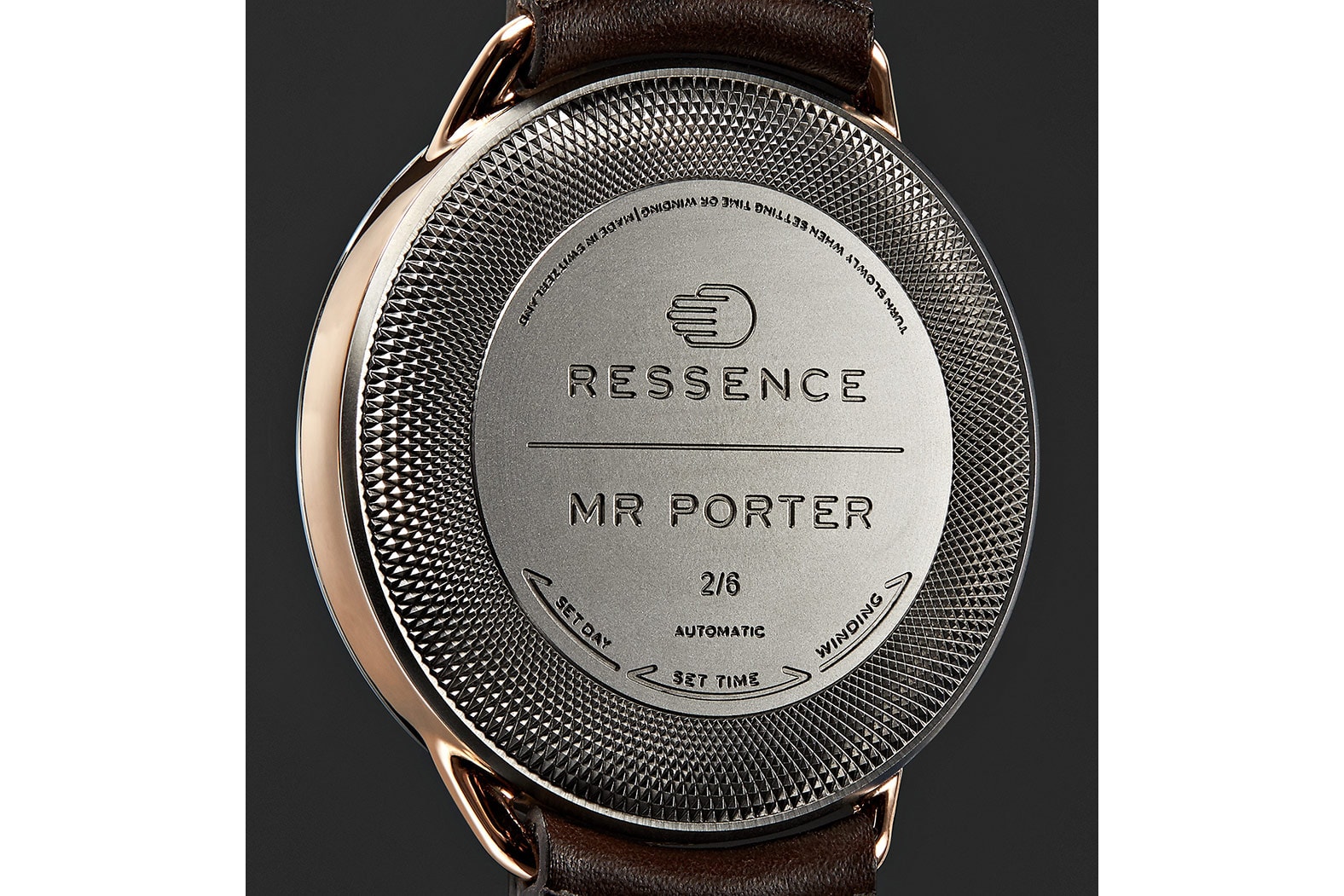 Ressence Mr Porter Exclusive Collaboration Type 1 MRP Titanium Leather Rose Gold