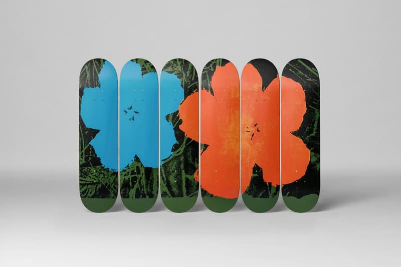 Andy Warhol Foundation Skateroom Flowers Artwork Skate Decks Skateboarding