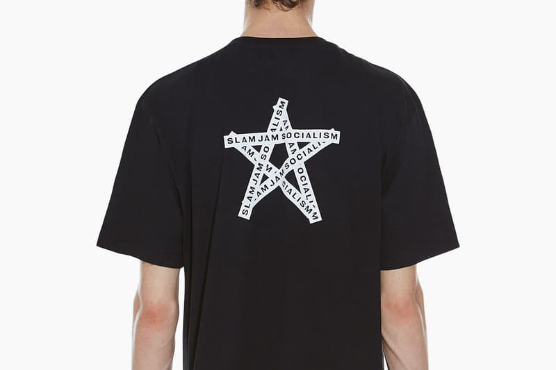 032c Slam Jam Socialism Tee Black White Star