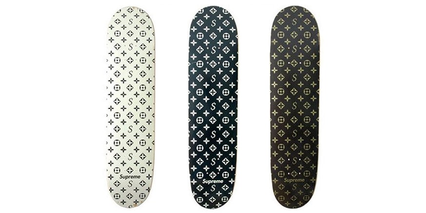 Ovrnundr on X: Supreme released a Louis Vuitton-inspired set of skate decks  in 2000, which ended up being discontinued due to a cease & desist from  the luxury brand over the use