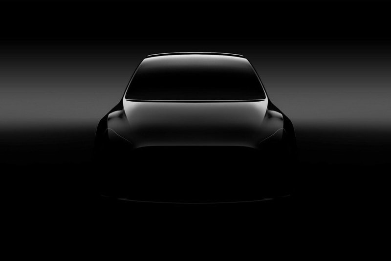 Tesla Model Y Elon Musk Crossover EV First Look Shadow Teaser