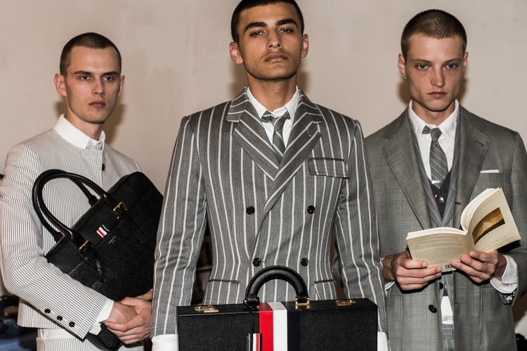 Backstage at Thom Browne's 2018 Spring/Summer Collection Where Bold Suiting Was of the Essence