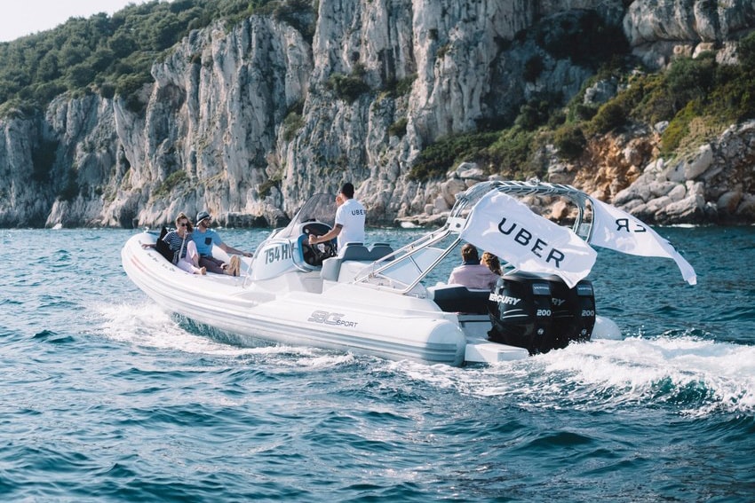 Uber UberBOAT Croatia Ride-sharing Service Dalmatian Coast Travel Transportation Summer 2017