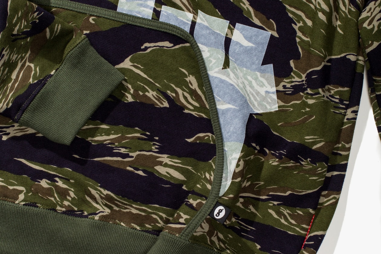 UNDEFEATED UNDFTD GOODENOUGH Tiger Camo Capsule Collection Flight Jacket Flight Pants Hoodie