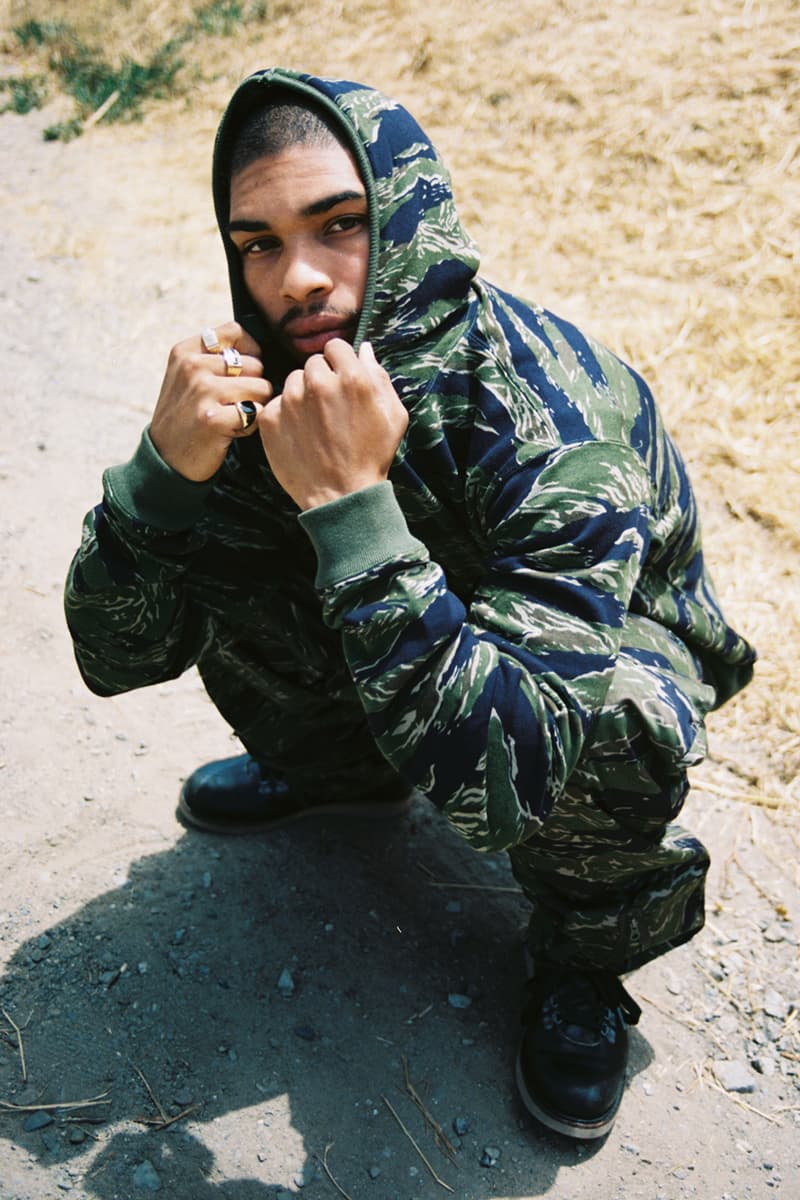 UNDEFEATED UNDFTD GOODENOUGH Tiger Camo Capsule Collection Flight Jacket Flight Pants Hoodie