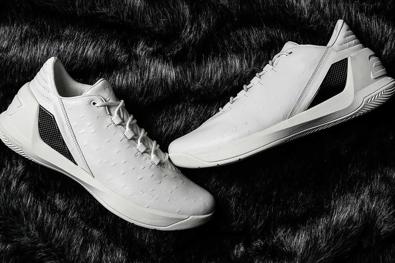 Under Armour Curry 3 Low White Ostrich Skin