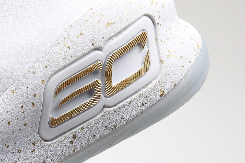 Under Armour Curry 4 Closer Look White Gold Golden State Warriors Basketball NBA
