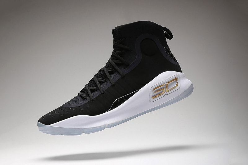 Under Armour Curry 4 Black White Gold