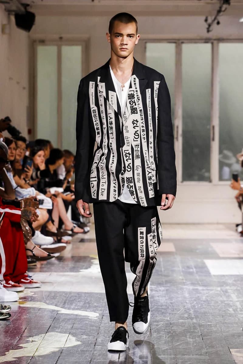 Yohji Yamamoto 2018 Spring Summer Collection Paris Fashion Week Men's Runway Show