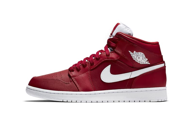 Air Jordan 1 Mid University Red Colorway White Jumpman