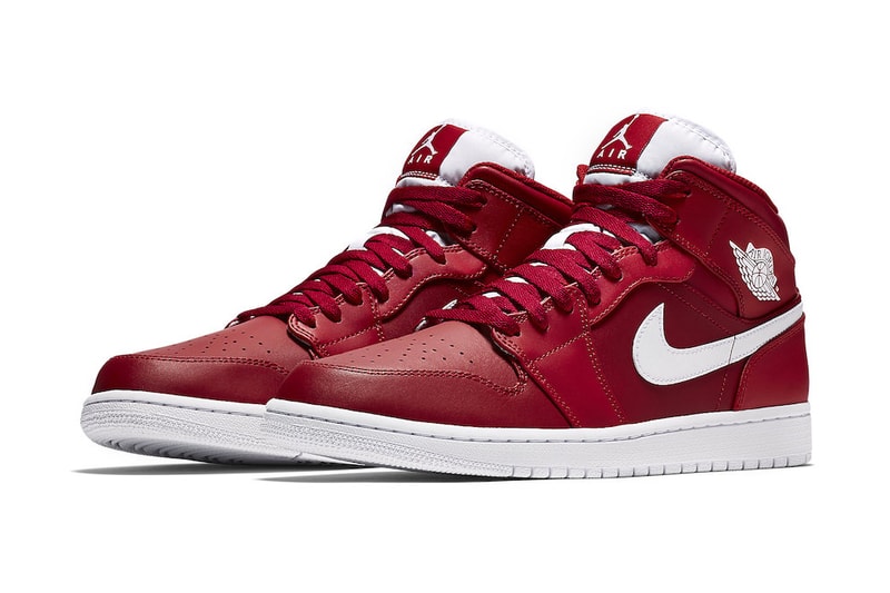 Air Jordan 1 Mid University Red Colorway White Jumpman