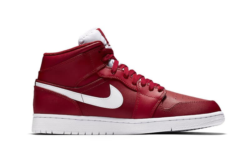 Air Jordan 1 Mid University Red Colorway White Jumpman