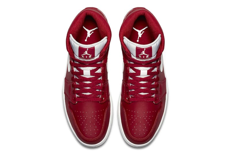 Air Jordan 1 Mid University Red Colorway White Jumpman