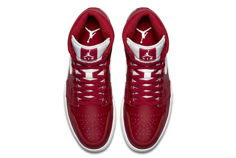 Air Jordan 1 Mid University Red Colorway White Jumpman