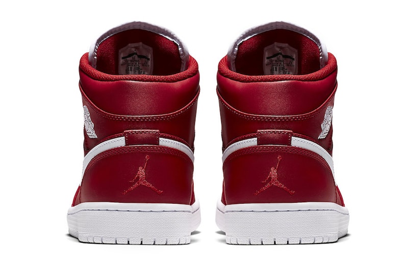 Air Jordan 1 Mid University Red Colorway White Jumpman
