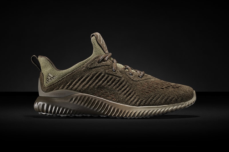 adidas alphabounce Suede Khaki Olive Footwear Shoes Sneakers 2017 July