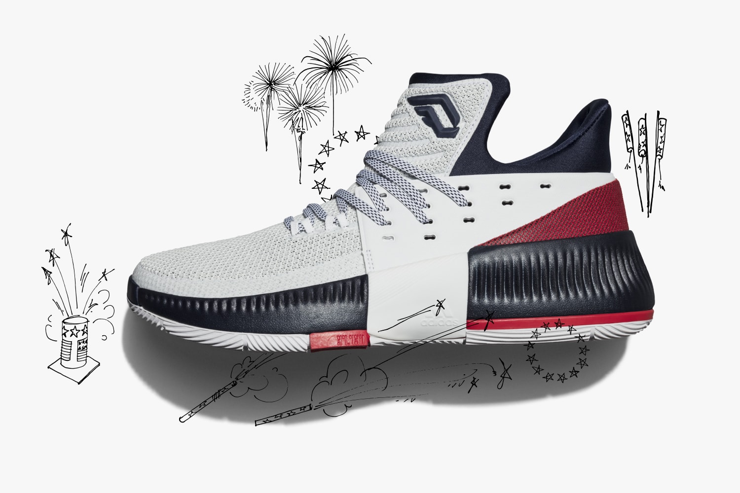 adidas Harden Vol 1 Dame 3 2017 Summer Colorways cactus red white blue damian lillard james basketball sneakers shoes static releases