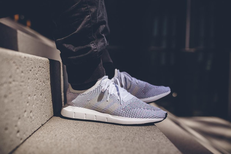 adidas Swift Run Primeknit On Feet Core Black Grey Five One White Sneakers Shoes Footwear 2017 July multicolor