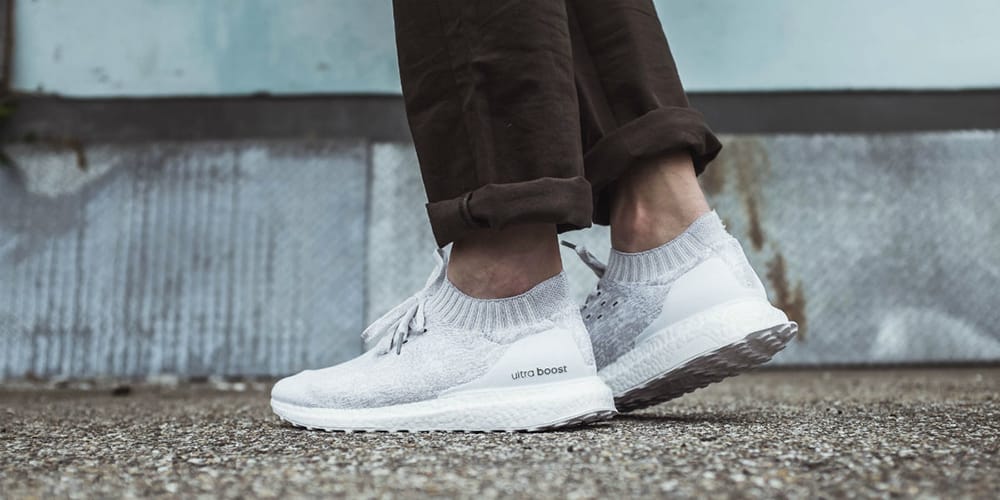 ultra boost uncaged white and black