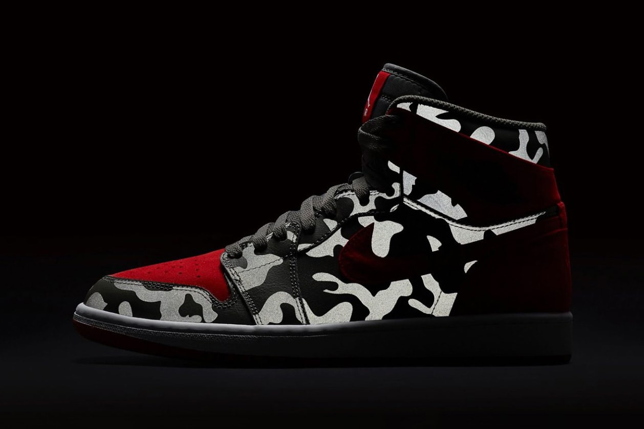 Air Jordan 1 Retro High River Rock Nike Jordan Brand 3M Reflective Footwear Sneaker Shoes