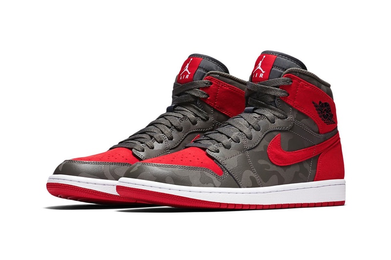 Air Jordan 1 Retro High River Rock Nike Jordan Brand 3M Reflective Footwear Sneaker Shoes