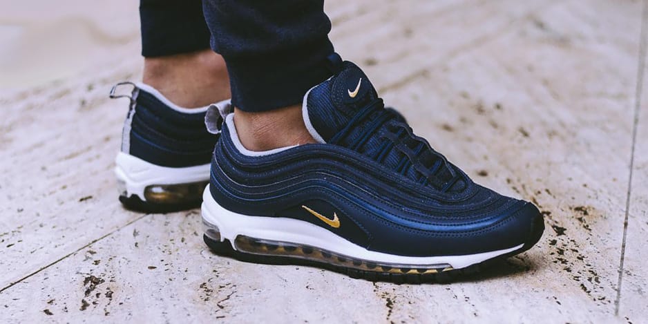 air max 97 navy blue and gold