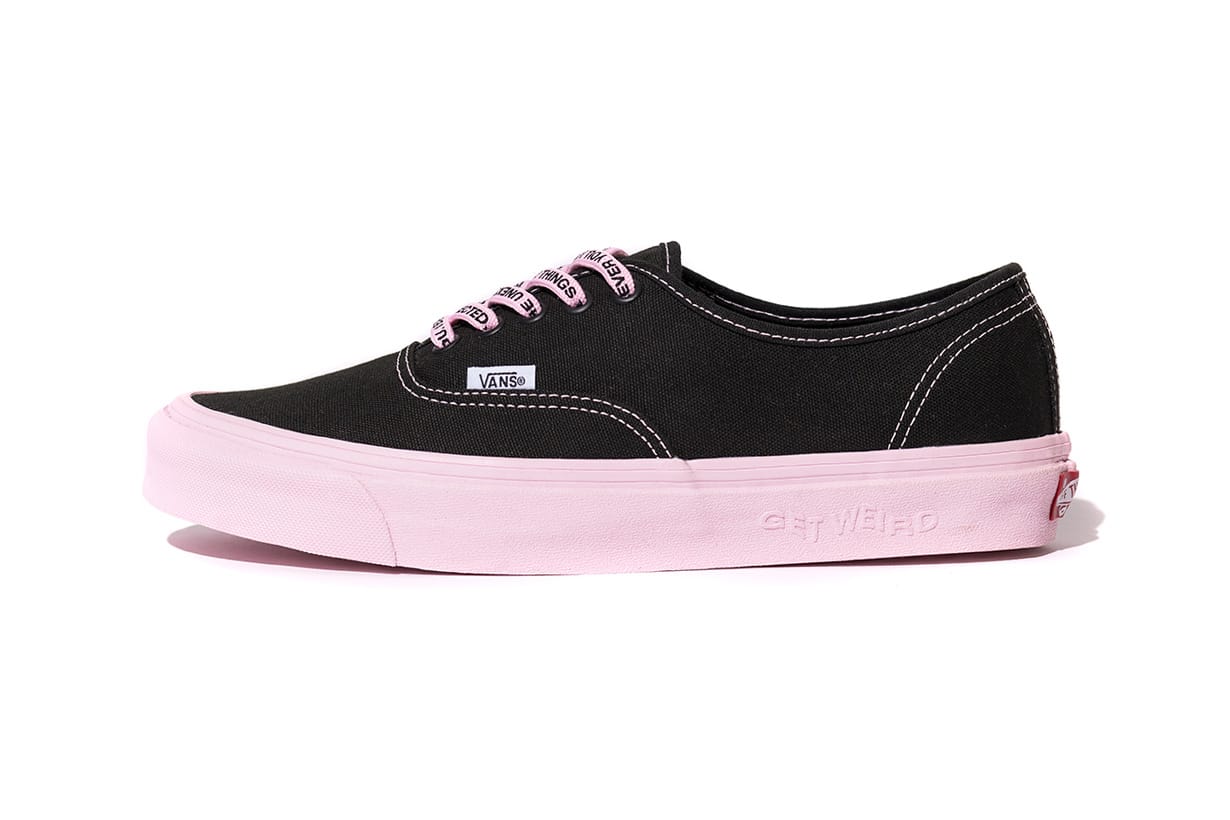 pink vans black sole