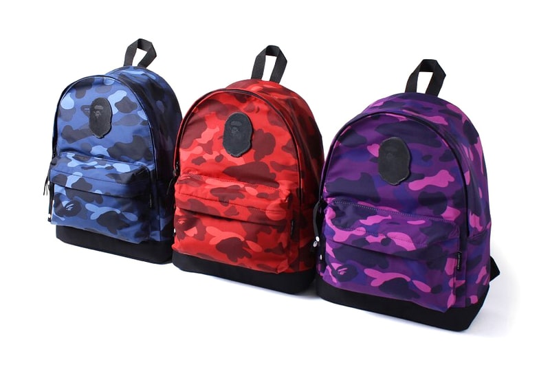 A Bathing Ape Color Camo Day Pack BAPE Backpack Blue Red Purple Black Camouflage Bag 2017 July Release Date Info ny us new york porter cordura