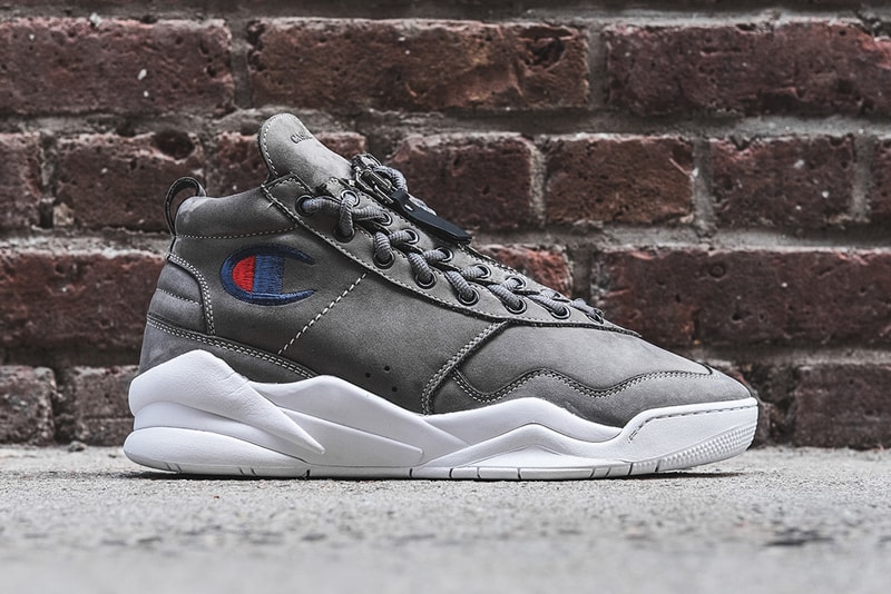 Champion Casbia AWOL Atlanta Black White Grey Leather Suede Collaboration Sneakers Shoes Footwear 2017 July Summer Release Date Info