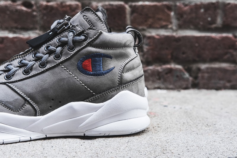 Champion Casbia AWOL Atlanta Black White Grey Leather Suede Collaboration Sneakers Shoes Footwear 2017 July Summer Release Date Info