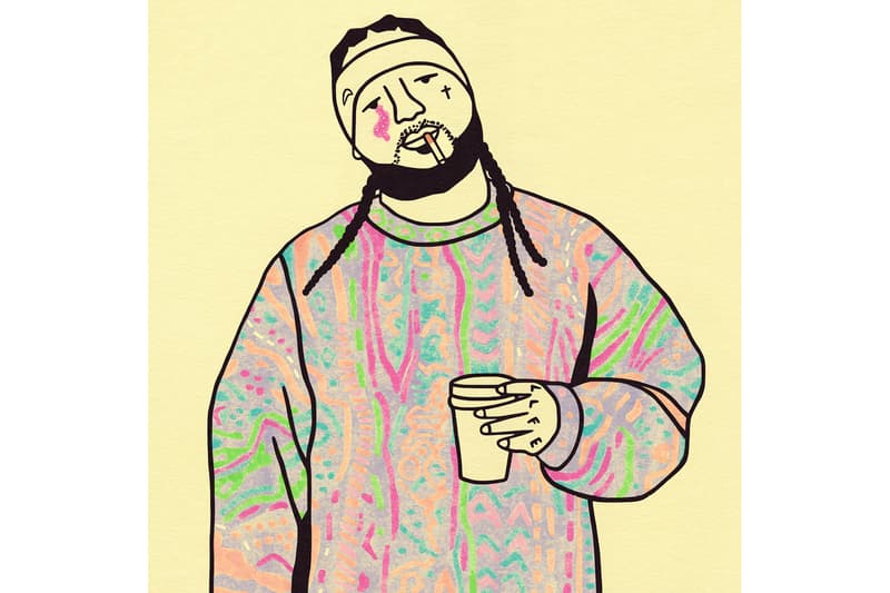 Gangster Doodles Post-It Note Illustrations Art Artwork Rappers A$AP Yams Childish Gambino Biggie Smalls Notorious BIG