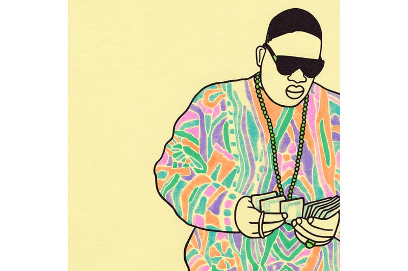 Gangster Doodles Post-It Note Illustrations Art Artwork Rappers A$AP Yams Childish Gambino Biggie Smalls Notorious BIG