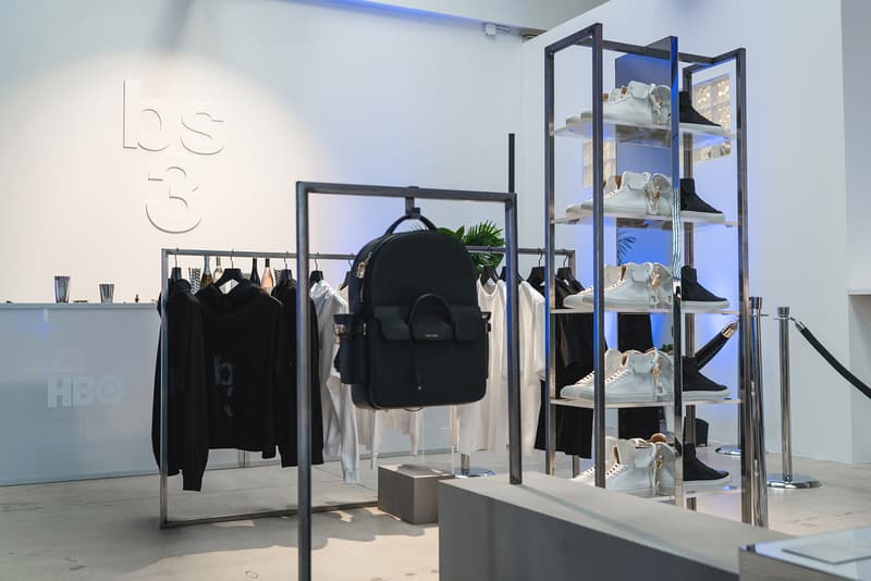 HBO Ballers Capsule Collection LA Pop-Up interior of store racks