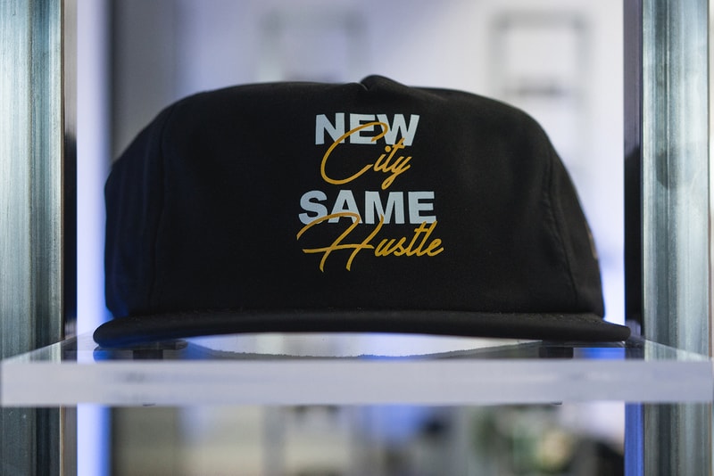 HBO Ballers Capsule Collection LA Pop-Up interior of store back of Hall of Fame New Same hats