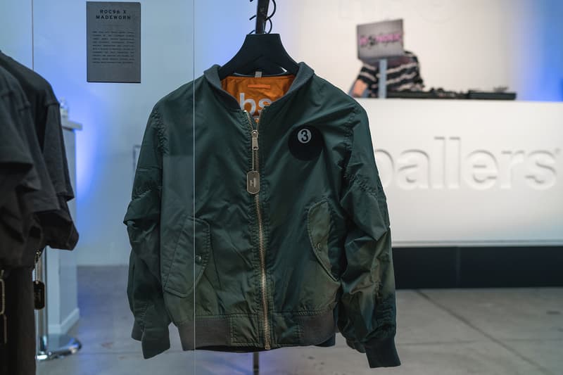 HBO Ballers Capsule Collection LA Pop-Up interior of store bomber jacket