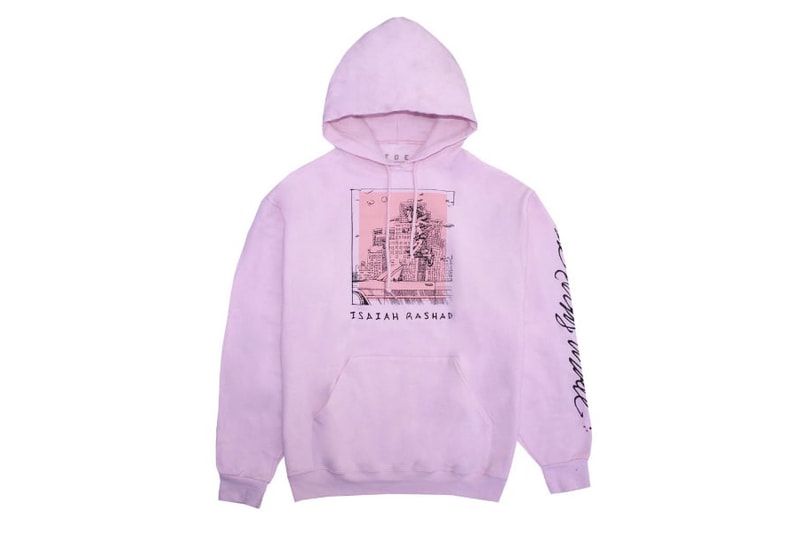 Isaiah Rashad The Sun's Tirade Merch Pink Hoodie Gray Tee