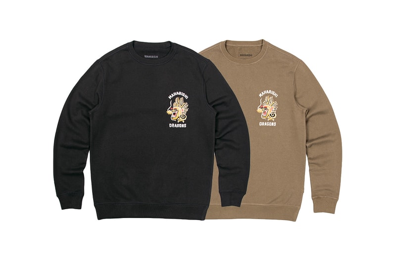 maharishi Golden Dragon sweatshirts sweatpants shirts tops clothing fashion style series collection capsule black brown blue