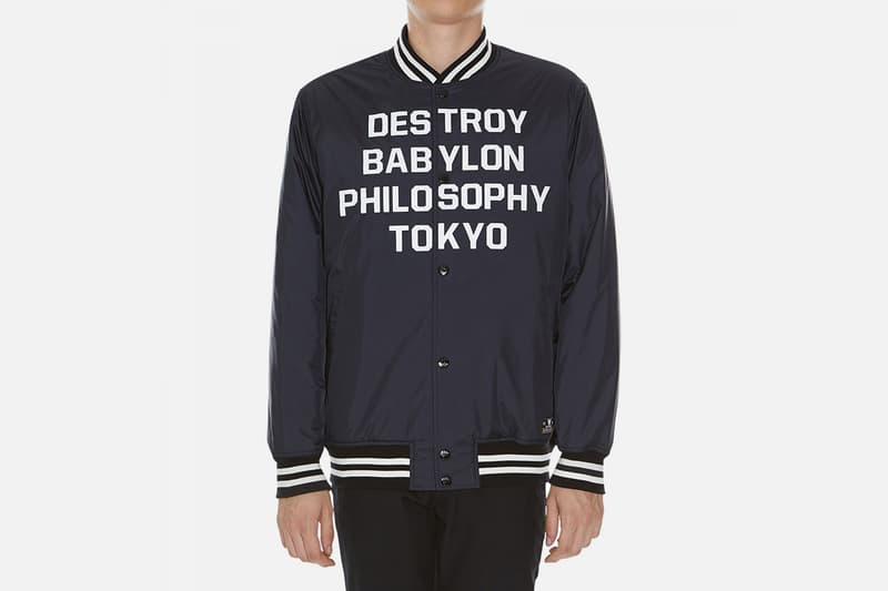 NEIGHBORHOOD x Duppies Collaborative Varsity Jacket Black and White